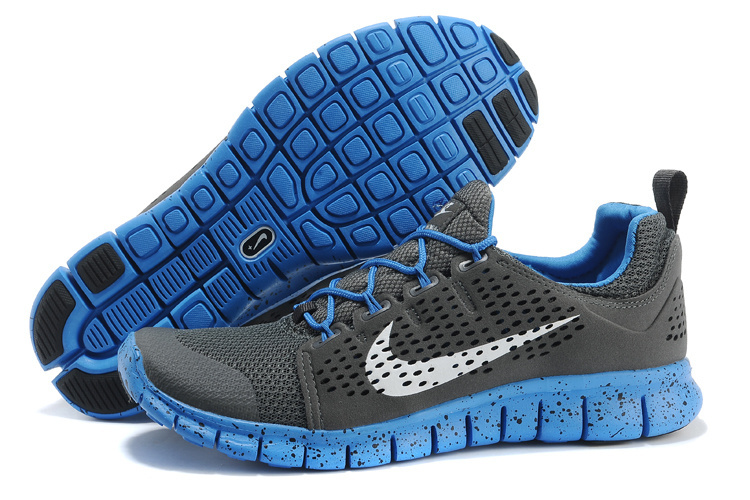 Hot Nike Free3.0 Men Shoes Dimgray/ White/Dodgerblue